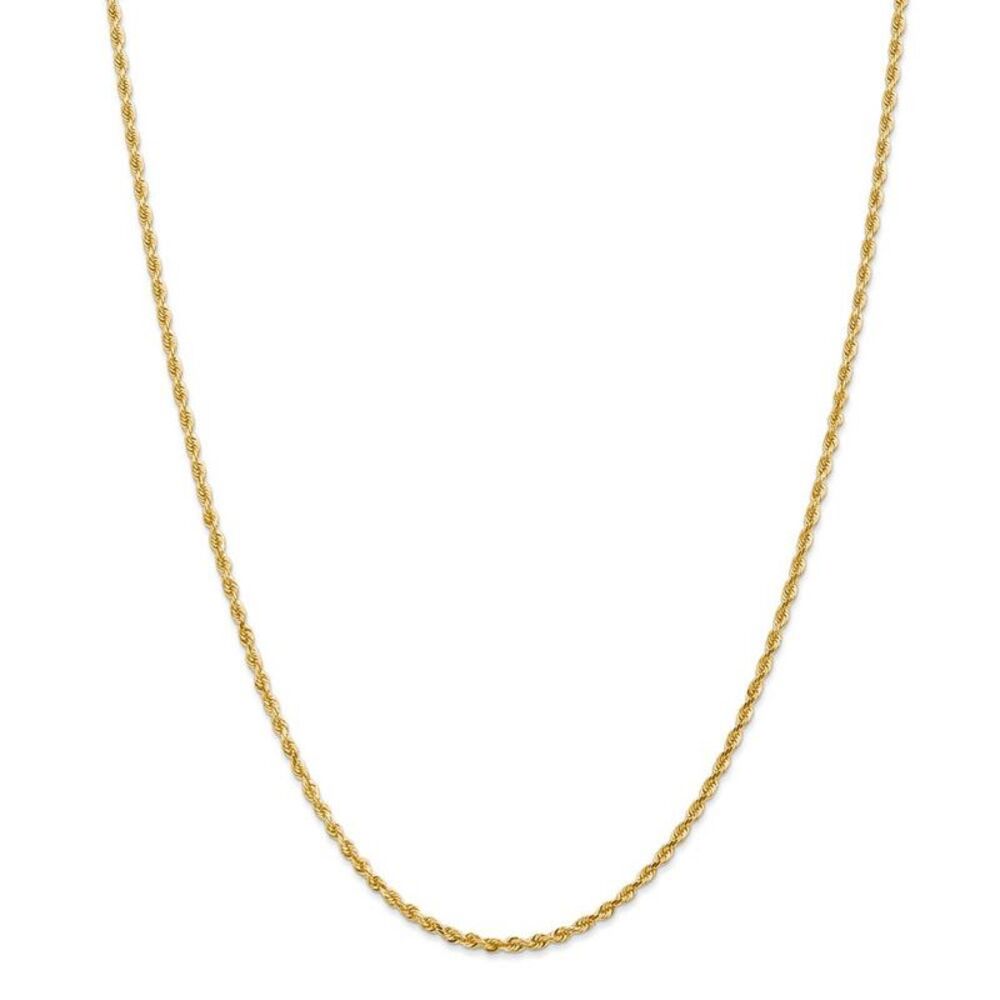 2.25mm, 14k Yellow Gold, D/C Quadruple Rope Chain Necklace, 30 Inch - Picture 3 of 8
